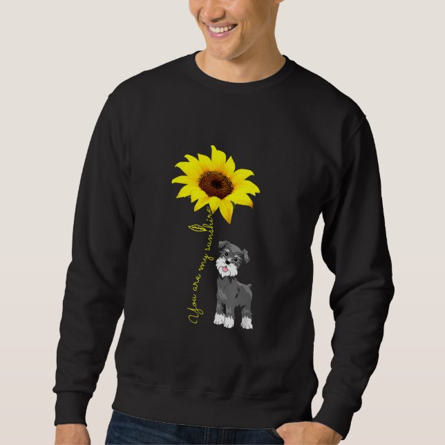 Sweatshirt Schnauzer sont mon Sunshine Sunflower Schnauzer Ma (Devant)