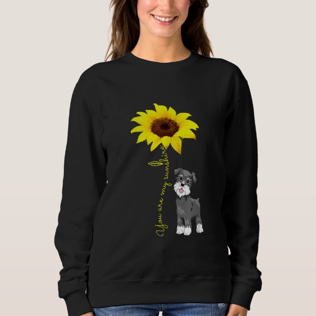Sweatshirt Schnauzer sont mon Sunshine Sunflower Schnauzer Ma (Devant)