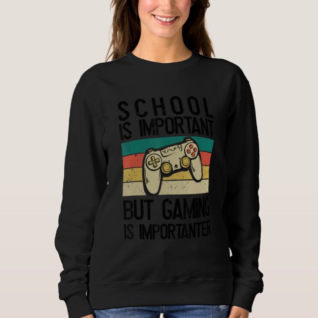 Sweatshirt School is important_5 (Devant)