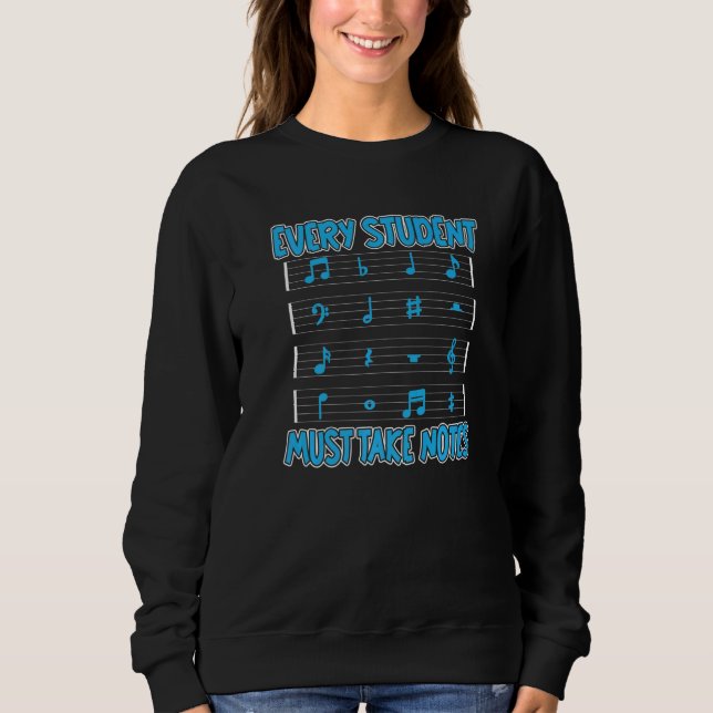 Sweatshirt School Notes Educator  Education Music Teacher (Devant)