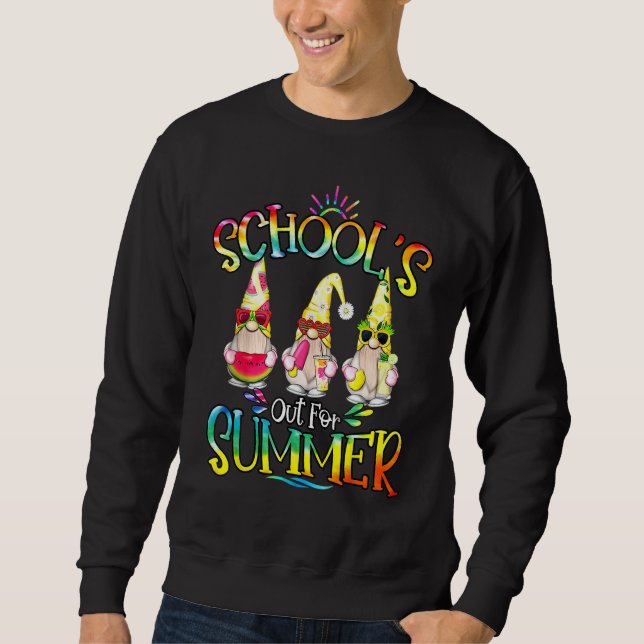 Sweatshirt School's Out For Summer With My Gnomies Tie Dye Sc (Devant)
