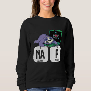 Sweatshirt Science Sloth I Nap Chimie périodique Bioche