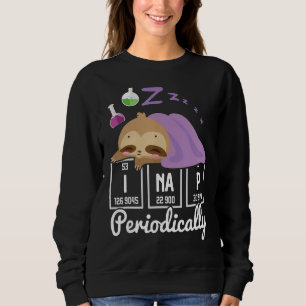 Sweatshirt Science Sloth I Nap Chimie périodique Bioche