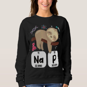 Sweatshirt Science Sloth I Nap Chimie périodique Bioche