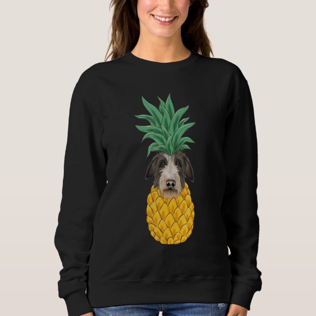 Sweatshirt Scottish Deerhound Pineapple Dog (Devant)