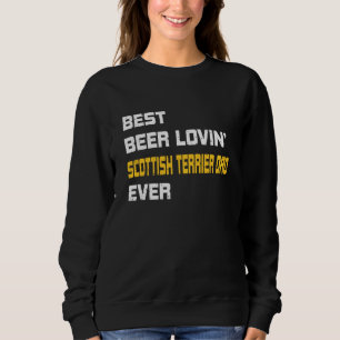 Sweatshirt Scottish Terrier Meilleure bière amour écossais Te