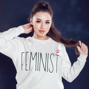 Sweatshirt Script féministe simple moderne minimal puissance 