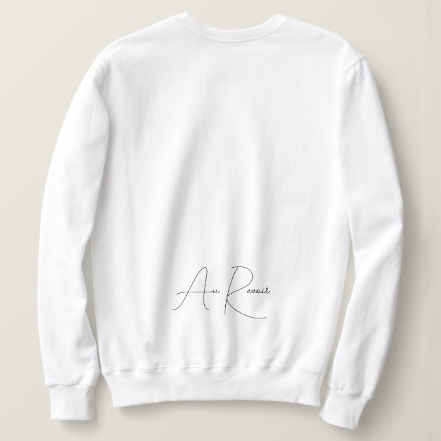 Sweatshirt Script français minimaliste (Design dos)