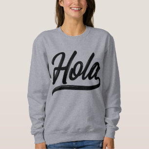 Sweatshirt Script Hola (Noir)