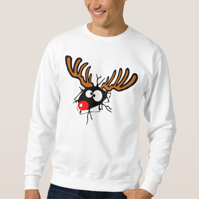 Sweatshirt Se briser drôle par la chemise de Noël (Devant)