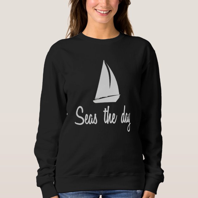 Sweatshirt Seas La Journée Croisière Nautique Bateau À Voile  (Devant)