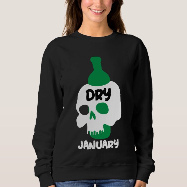 Sweatshirt Sec Janvier Sobriety Challenge Soutien Cadeaux (Devant)