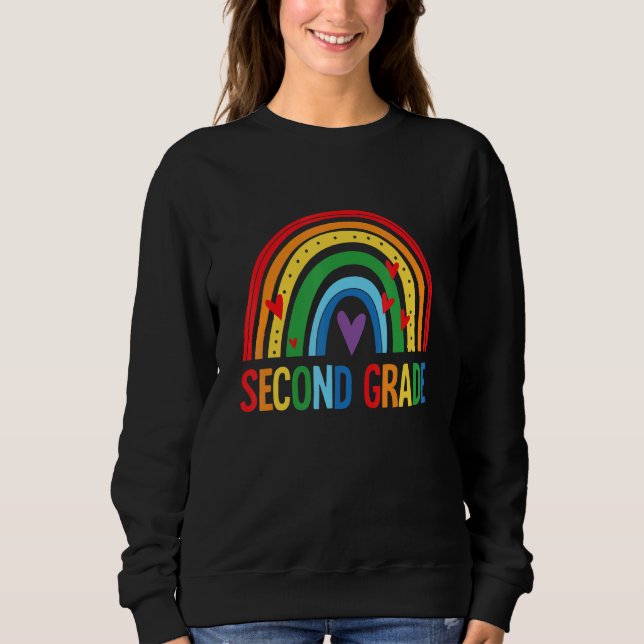 Sweatshirt Second Grade Rainbow Back To School Team 2nd Grade (Devant)