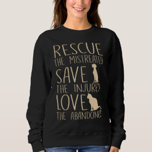 Sweatshirt Secourir Save Love Chien Chat Cute Animal Secourir