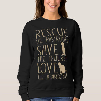 Sweatshirt Secourir Save Love Chien Chat Cute Animal Secourir