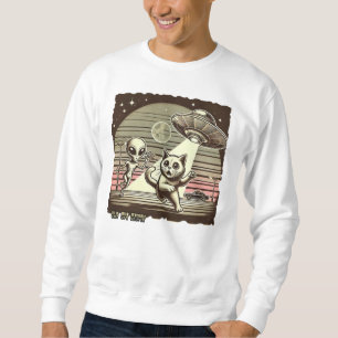Sweatshirt Selfie OVNI de chat : Invasion Vintage (Sweat - sh