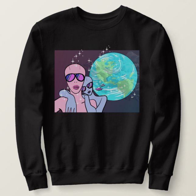 Sweatshirt Selfie terrestre (Design devant)