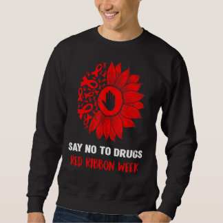Sweatshirt semaine du ruban rouge dire non aux drogues tourne