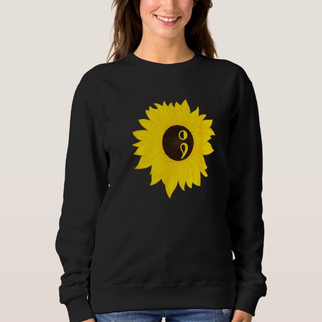 Sweatshirt Semicolon Sunflower (Devant)