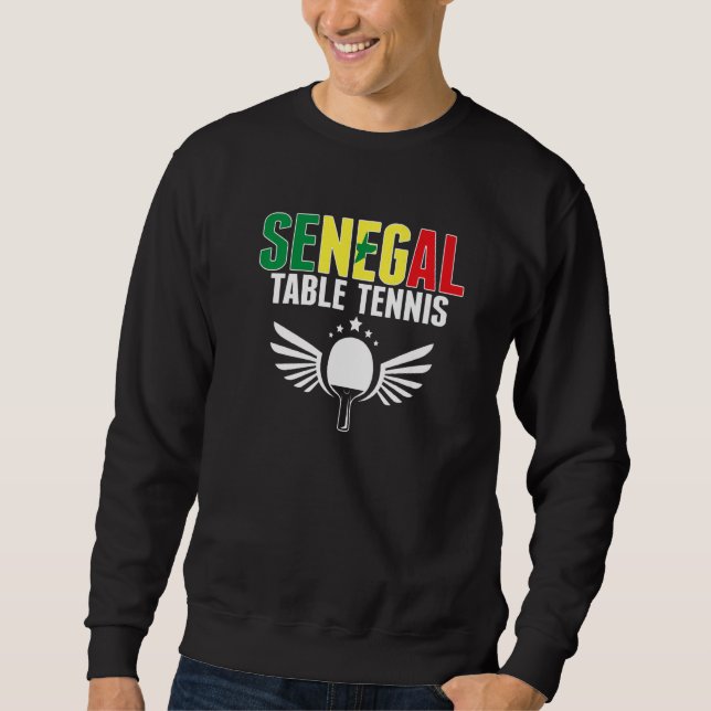 Sweatshirt Senegal Table Tennis  Senegalese Ping Pong Support (Devant)
