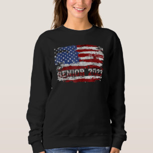 Sweatshirt Senior 2023 America Drapeau Usa Patriotic America