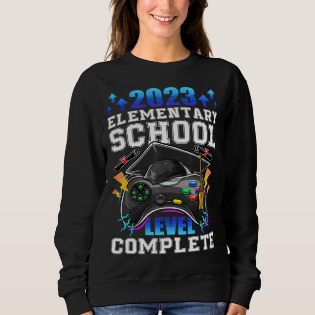 Sweatshirt Senior Gamer 2023 Elementary School Level Complete (Devant)