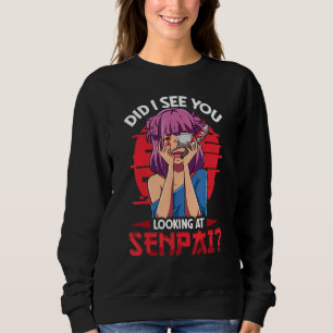 Sweatshirt Senpai Bloody Girl Knife Eye Patch