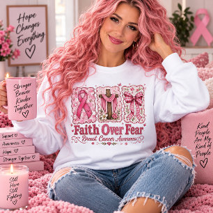 Sweatshirt Sens de la foi contre la peur de sensibilisation a