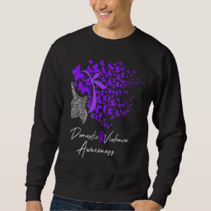Sweatshirt Sensibilisation à la violence domestique Papillons