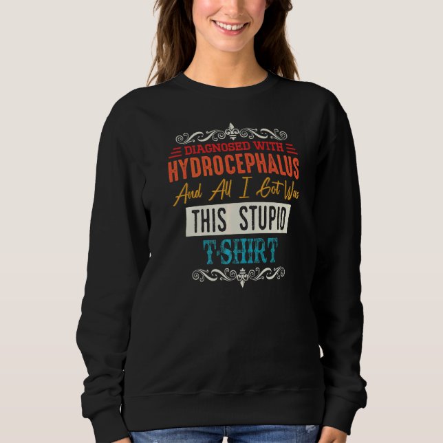 Sweatshirt Sensibilisation à l'hydrocéphalie Eau sur le cerve (Devant)