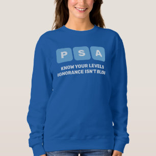 Sweatshirt Sensibilisation au cancer de la prostate PSA