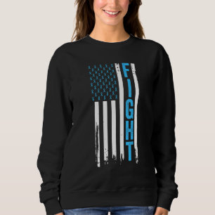 Sweatshirt Sensibilisation au diabète Patriotique Diabétique