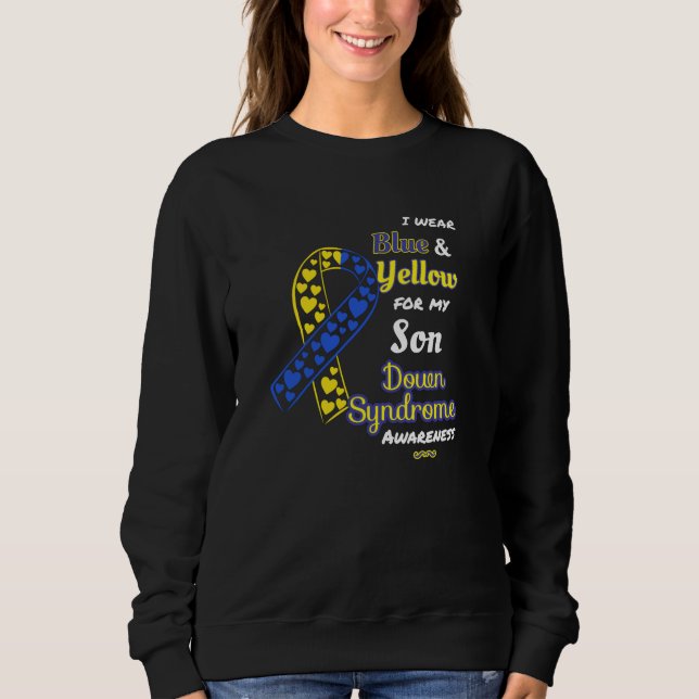 Sweatshirt Sensibilisation Au Syndrome De Down Pour Le Fils (Devant)