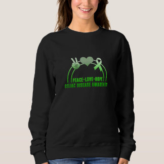 Sweatshirt Sensibilisation aux maladies coeliaques Paix Amour