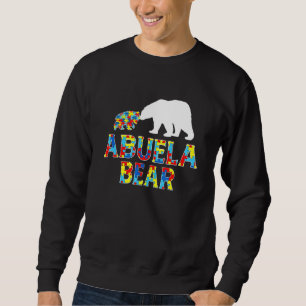 Sweatshirt Sensibilisation sur l'autisme Abuela Bear Puzzle S