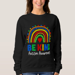 Sweatshirt Sensibilisation sur l'autisme Arc-en-ciel Jour col