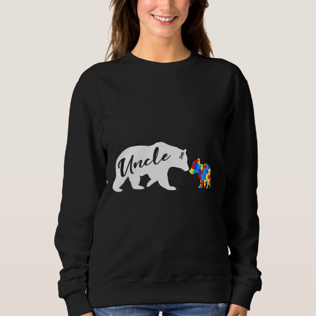 Sweatshirt Sensibilisation sur l'autisme autistique de l'ours (Devant)