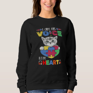 Sweatshirt Sensibilisation sur l'autisme Je Suis Sa Voix Il E