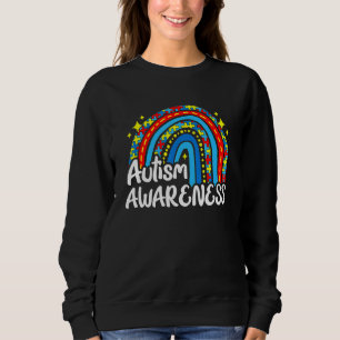 Sweatshirt Sensibilisation sur l'autisme Rainbow Puzzle famil