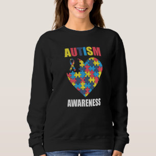 Sweatshirt Sensibilisation sur l'autisme S Femmes Coeur Suppo