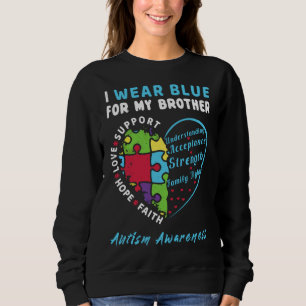 Sweatshirt Sensibilisation sur l'autisme spéciale Brother Blu
