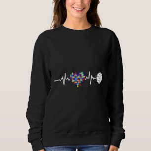 Sweatshirt Sensibilisation sur l'autisme Volleyball Puzzle He