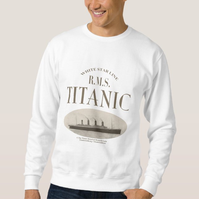 Sweatshirt Sepia du navire fantôme Titanic RMS (Devant)