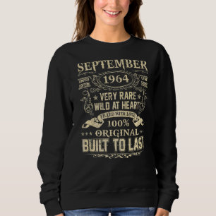 Sweatshirt Septembre 1964 58 Ans 58e Anniversaire