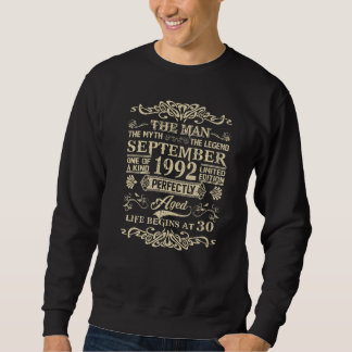 Sweatshirt Septembre 1992 Mythe de l'Homme Légende 30e annive