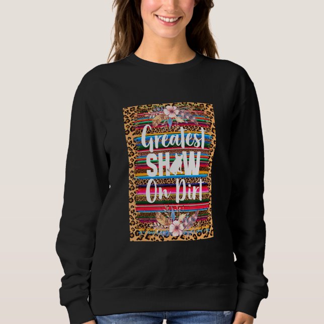 Sweatshirt Serape Bétail Pays Foire Pour Rodéo Bétail (Devant)