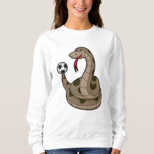 Sweatshirt Serpent comme joueur de football avec balle de foo
