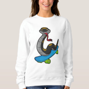 Sweatshirt Serpent comme patineur avec skateboard