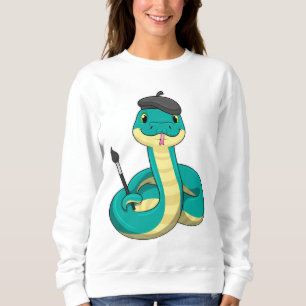 Sweatshirt Serpent comme peintre avec pinceau