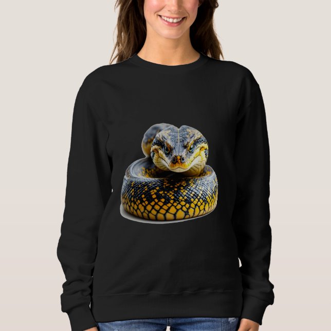 Sweatshirt Serpent python reptile puissant hypnotique dominan (Devant)